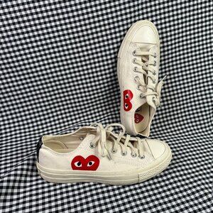 COMME DES GARCONS PLAY X CONVERSE Chuck Taylor 70 Red Heart Low Top Sneaker 6.5